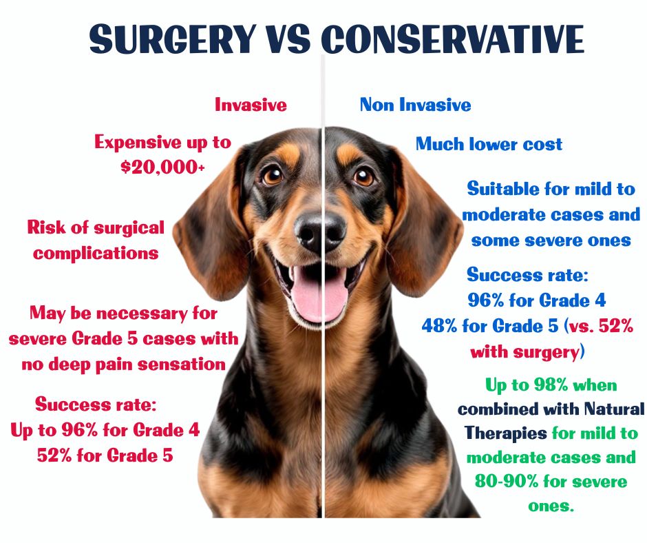 IVDD in Dogs: Conservative Treatment vs Surgery – What’s the Best Option for Intervertebral Disc Disease?